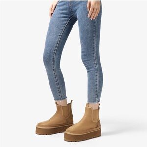 (H2) Bacia Women's Platform Boots, Lightweight Suede Snow Boots Various Sizes